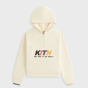 Kith Kids New York Quarter Zip Hoodie & Shorts - Sandrift